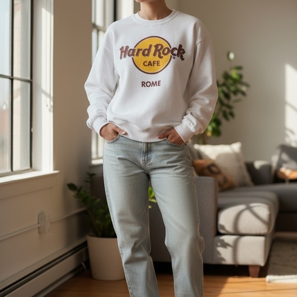 Hard Rock Cafe rome Italy NWT sweatshirt (European size small) - Picture 1 of 5